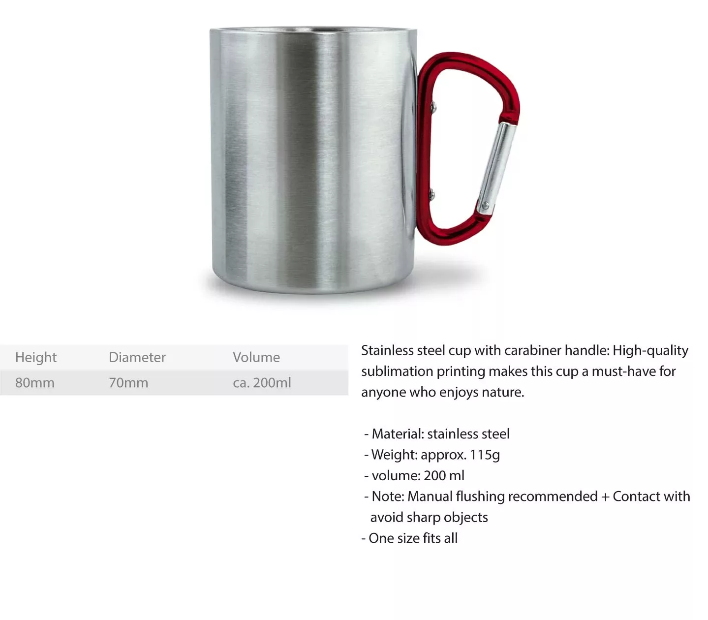 RealViking - Coffee Muk Stainless Steel Mug with Snap Hook - Image 4