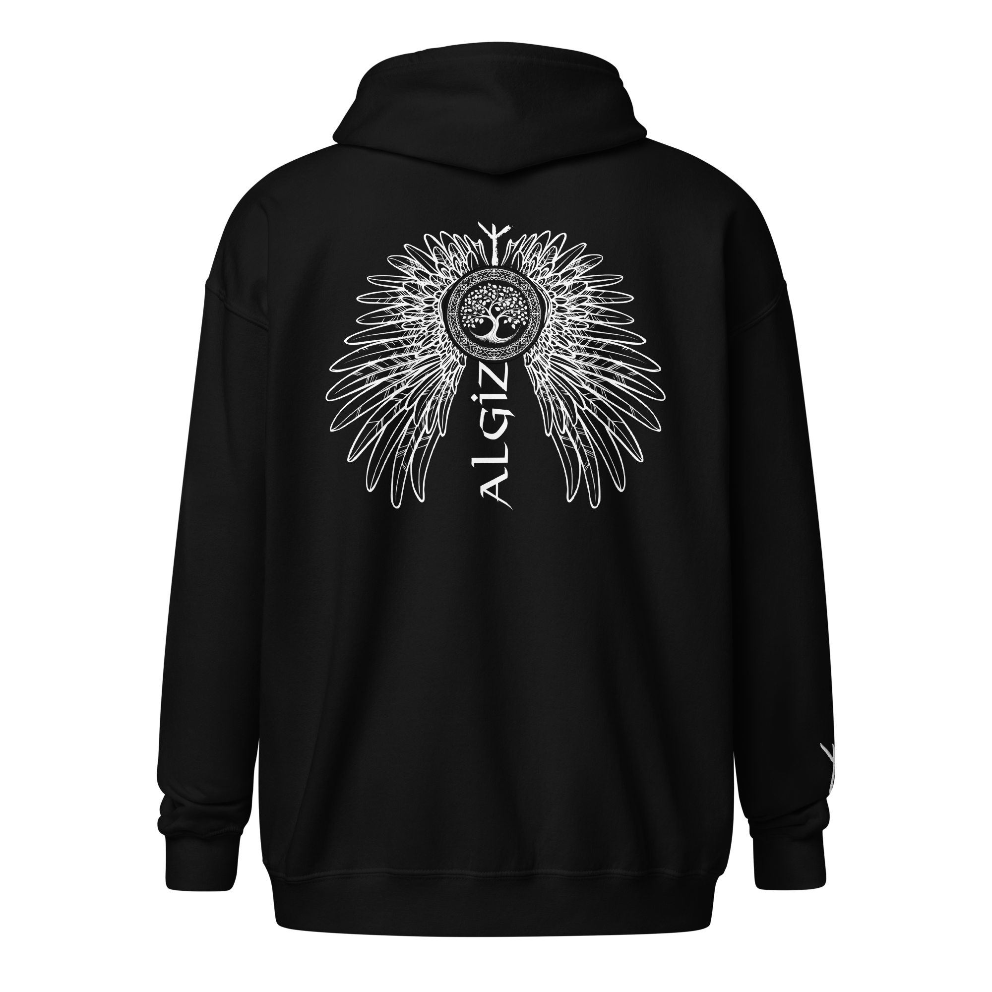 Algiz - Hoodie met rits - White - Image 4