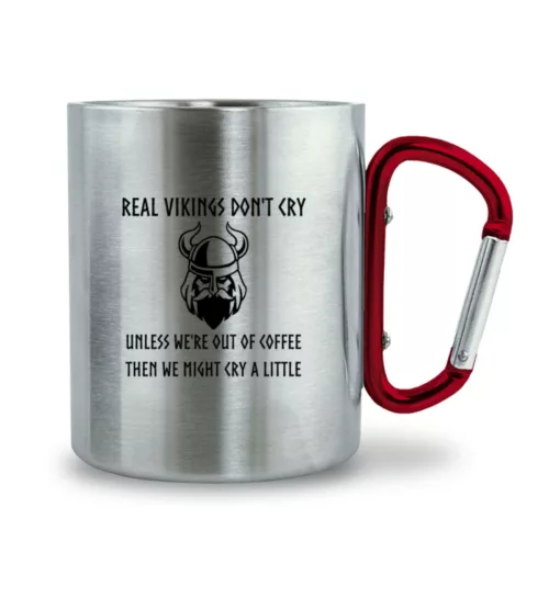 RealViking – Coffee Muk Stainless Steel Mug with Snap Hook Stainless Steel Mug with Snap Hook-6989